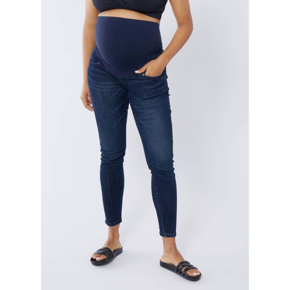 NEW INGRID + ISABEL skinny jeans ft. crossover panel in indigo